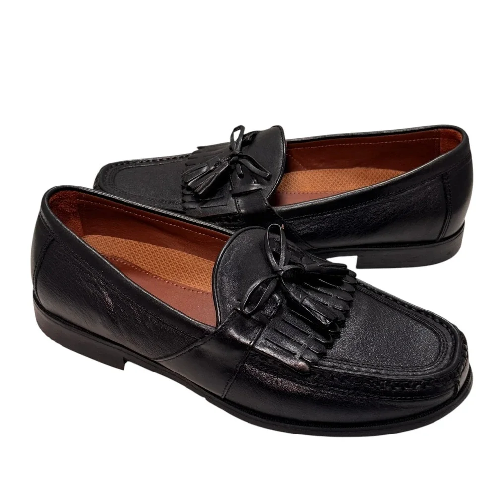 JOHNSTON MURPHY  20-0593 Aragon II Kiltie tassel Loafers mens sz 11 M Black NEW